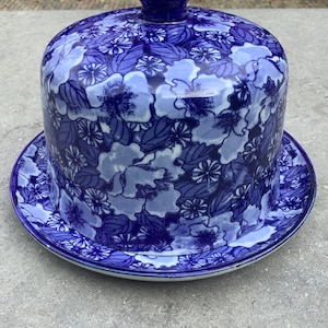 Regency Ironstone plate with bell jar.