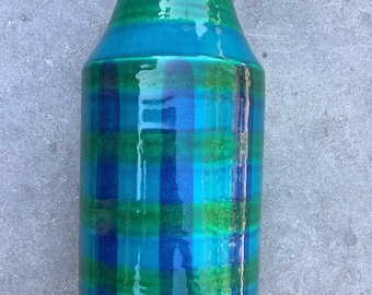 Vintage ceramic vase handmade in Italy high 33 cm.