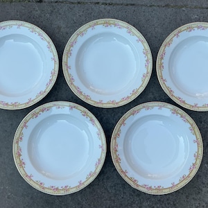 Limoges PL, set van 5 diepe borden.