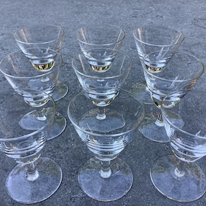 Rosenthal crystal set of 9 shot glasses. Marked.