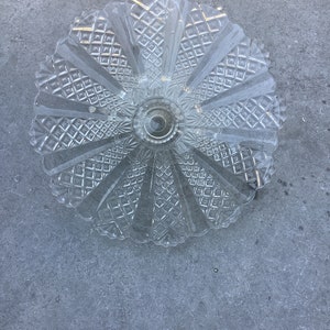 Vintage pressed glass serving platter.