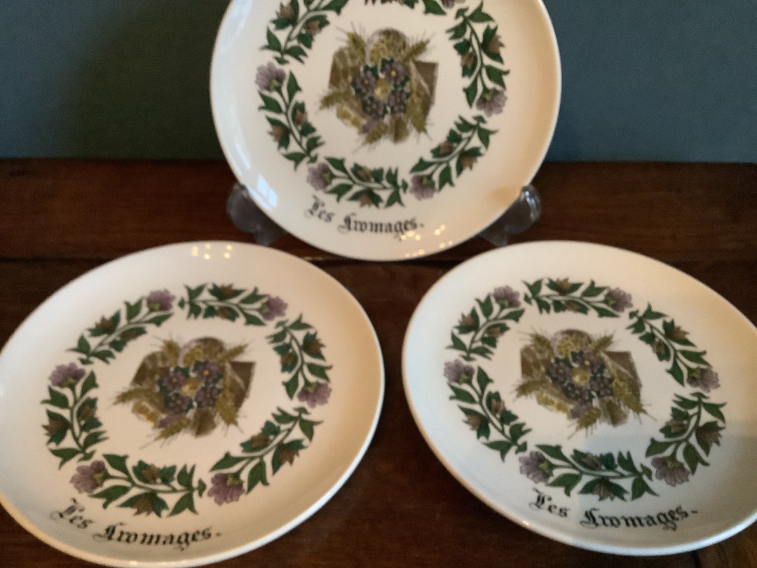 Gien Set of 3 Cheese Plates Les Fromages. Etsy