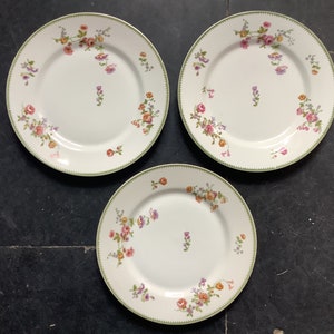 Limoges set of 3 antique plates