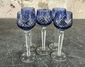 Bohemia Crystal Red Wine Glasses 6pcs 220ml - Etsy