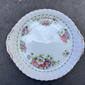 Royal Albert Flower of the month series October, pastry plate.