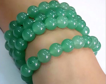 Green Aventurine Bracelet, Crystal Chakra, Flash Bracelet, 100%Natural Gemstone Bracelet, 8mm Beads Bracelet, Gemstone Jewelry Wholesale Lot