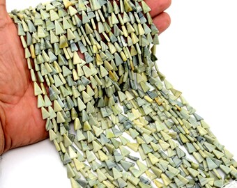 Imperial Jasper Beads, Flash Rare Smooth Beads, Triangle Beads, 13 Inch Strand, 100% Natural Gemstone Beads, Gemstone Jewelry Wholesale Lot