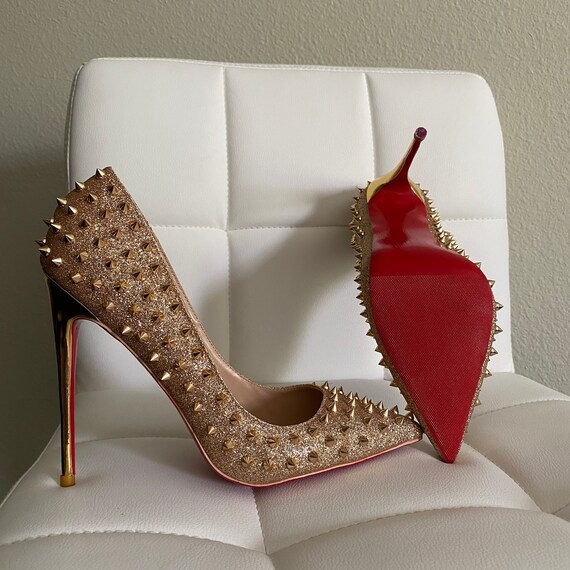 red bottom spike heels