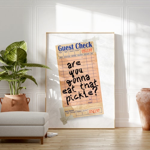 Guest Check Digital Download Print Downloadable Prints Large Etsy