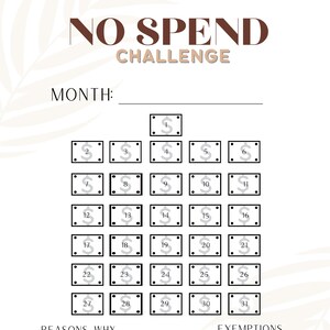 No Spend CHALLENGE