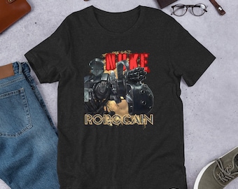 Robocop Cult Movie T-Shirt - Robocain Graphic Tee - 80s Movie Nostalgia Shirt - Vintage 80s Movie Graphic tee V6