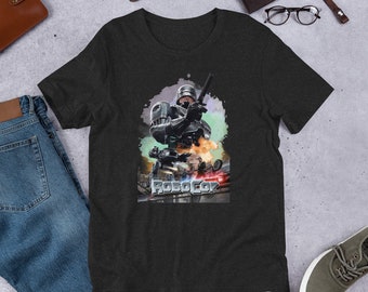 Robocop Cult Movie T-Shirt - Retro Cyberpunk Graphic Tee - 80s Movie Nostalgia Shirt - Vintage 80s Movie Graphic tee V1