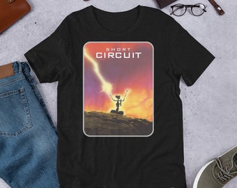 Camisa - Cortocircuito. Película de culto de la década de 1980 con el amado robot Johnny 5. V2