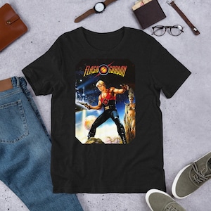 Shirt - Flash Gordon - 1980 space opera by Mike Hodges. Stars Sam J. Jones, Melody Anderson, Ornella Muti, Max von Sydow and Topol. V2