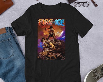 Shirt - Fire and Ice, 1983 Animated epic dark fantasy adventure film directed by Ralph Bakshi. A collaboration with Frank Frazetta. V2