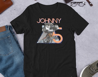 Camisa - Cortocircuito. Película de culto de la década de 1980 con el amado robot Johnny 5. V1