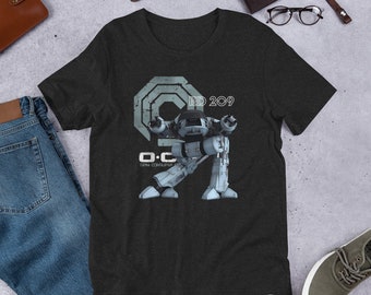 Robocop Cult Movie T-Shirt - ED 209 Graphic Tee - 80s Movie Nostalgia Shirt - Vintage 80s Movie Graphic tee V3