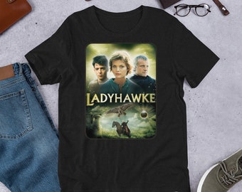 Shirt - Ladyhawke, 1985 medieval fantasy film directed by Richard Donner and starring Matthew Broderick, Rutger Hauer and Michelle Pfeiffer.