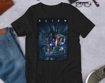 Shirt - Alien - 1979 sci fi horror by Ridley Scott. Stars Tom Skerritt,  John Hurt. Xenomorph V3
