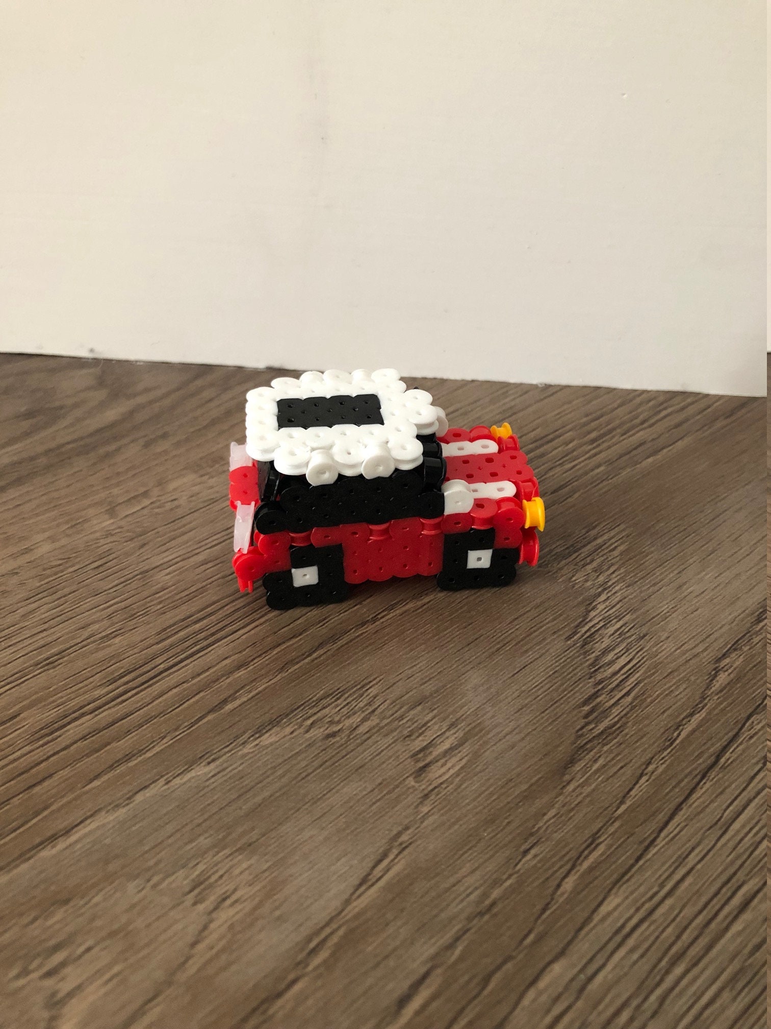 Red Car Perler Bead 3D Art Etsy