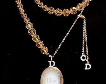 dior locket necklace