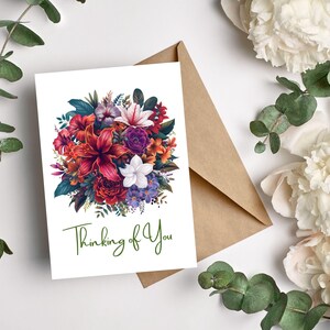Greeting Card for Loss, Grief, Praying, Flower Condolence Card, In Loving Memory, Encouraging Bereavement Card, Good Sympathy Greeting Card