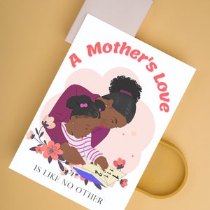Mother&#39;s Love Card, Black Mother&#39;s Day Card, Mother&#39;s Love, Black Women cards, Mother&#39;s Greeting Card