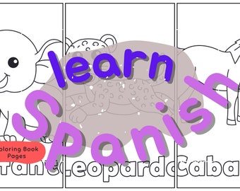 Teach your child Spanish with coloring pages, printable Spanish activities for kids