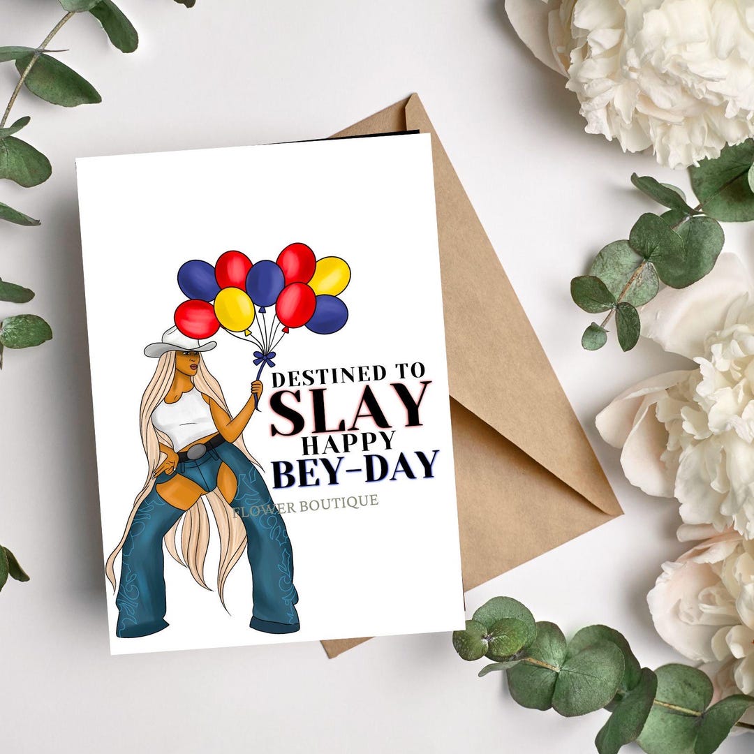 Beyoncé Cowboy Carter Birthday Card, Black Girl Greeting Card, Country ...