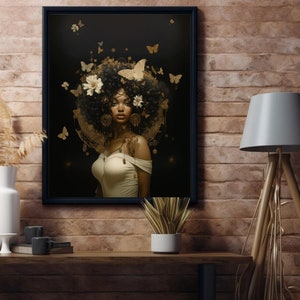 Black Woman Art, African American Wall Art, Black Art Print, Digital Art, Printable Wall Art, Black Wall Art, Wall Decor.