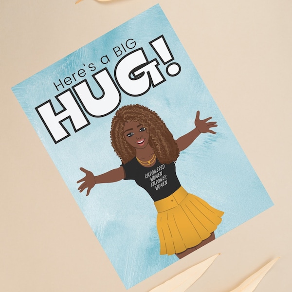 Here's a Big HUG Card, Sympathy Card, I'm Here For You, Friend Card, Sister Card, I Love You Card