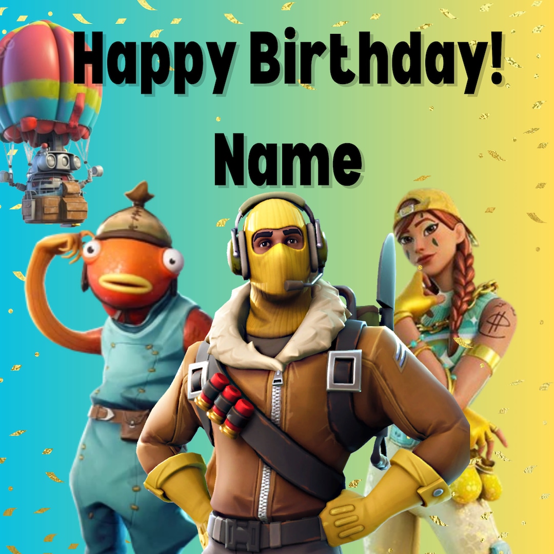 FN Personalised Birthday Card Printable Digital - Etsy