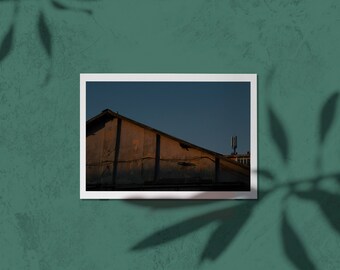 Building Digital Wall Art Print, Industrial Roof Digital Print