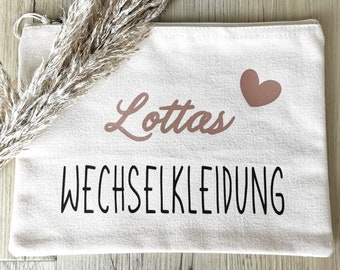 Wechselkleidung | Personalisierte Tasche Wechselkleidung | Wechselwäsche | Wäschebeutel | Babygeschenk | Wickeltasche | Geschenk zur Geburt