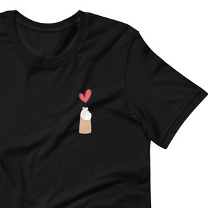 Koszulka unisex z kotem, koreański znak miłości, słodka, zabawna koszulka