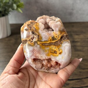 Pink Amethyst Freeform with Sparkling Druzy | Calming, Heart-Healing Crystal for Emotional Balance