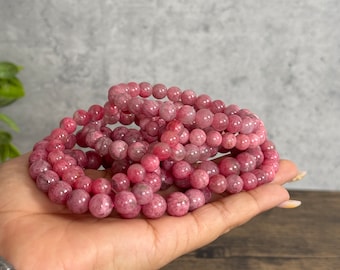 Sakura Rhodonite Bracelet for Emotional Healing, Love & Compassion
