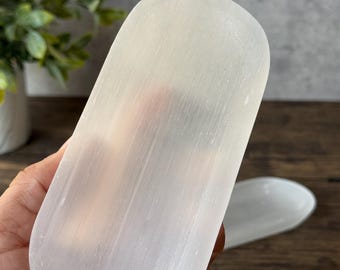 Selenite Bowl for Spiritual Cleansing and Crystal Charging - Sold individually