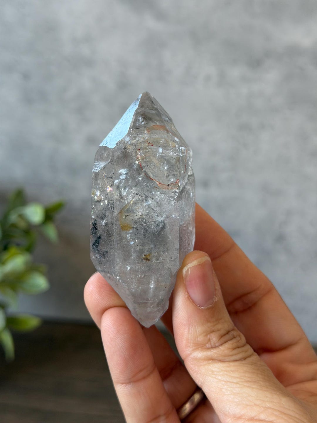 Enhydrous Enhydro Quartz Crystal | Rare Water Inclusion, Skeletal Formation - Etsy
