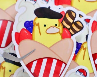 Naklejka winylowa Psyduck Crepe/Naklejka na laptopa