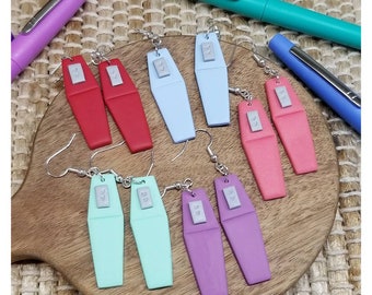 Teacher appreciation week, teacher earrings, flair pen earrings, TaylorJaye, school supplies, school earrings, teacher gifts