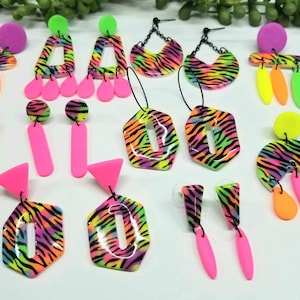 NEW** 90s inspired, Lisa Frank inspired, neon, rave outfit, tiger stripes, neon rainbow,  nostalgia, TaylorJaye