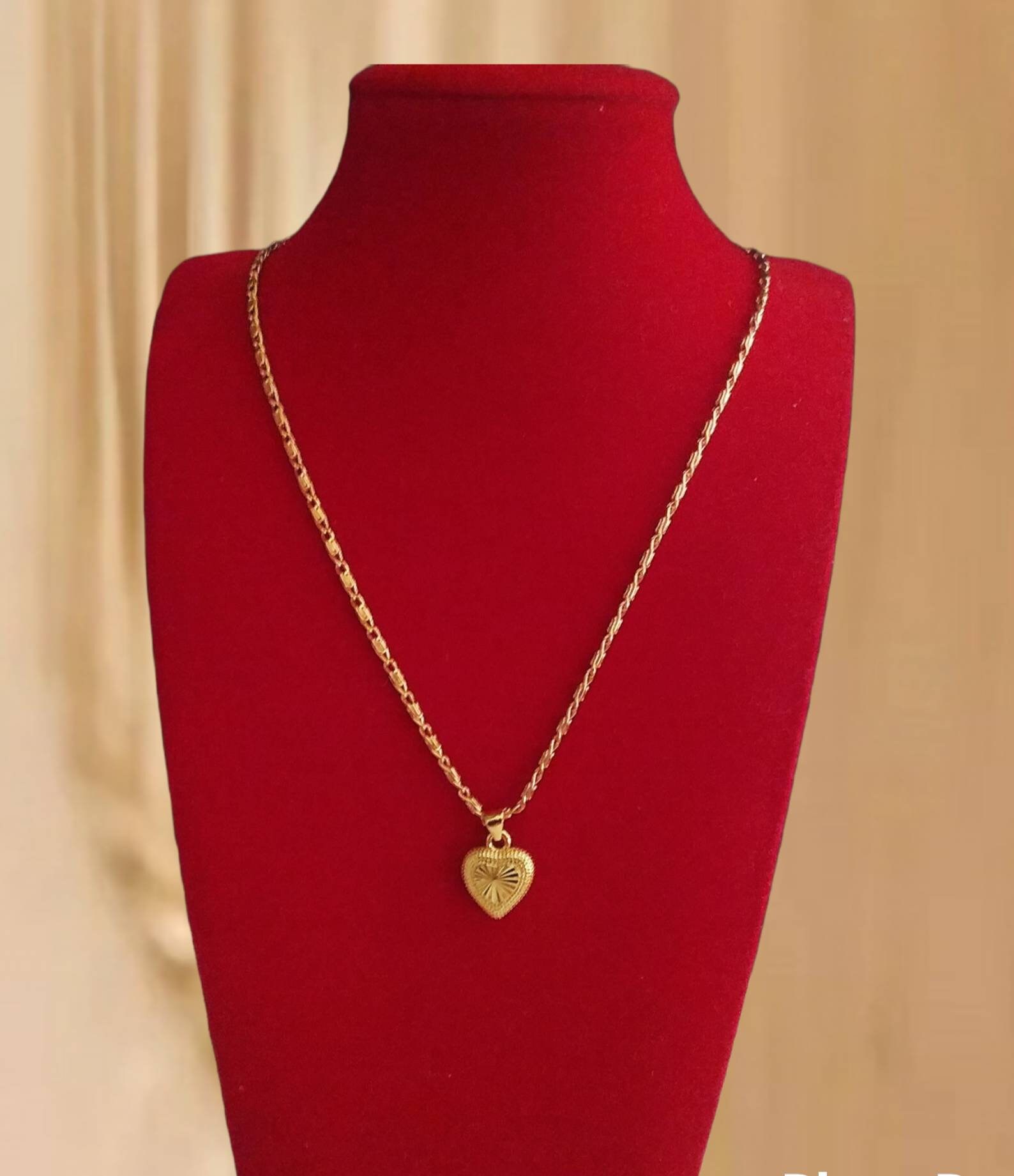 Gold Necklace Heart Shape Necklace Heart Necklace for Women Etsy