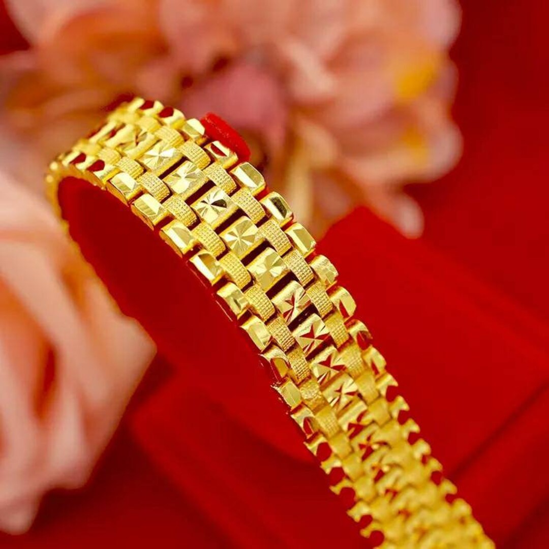 Gold Bracelet Men's Gold Bracelet 24K Gold Plated Etsy Canada