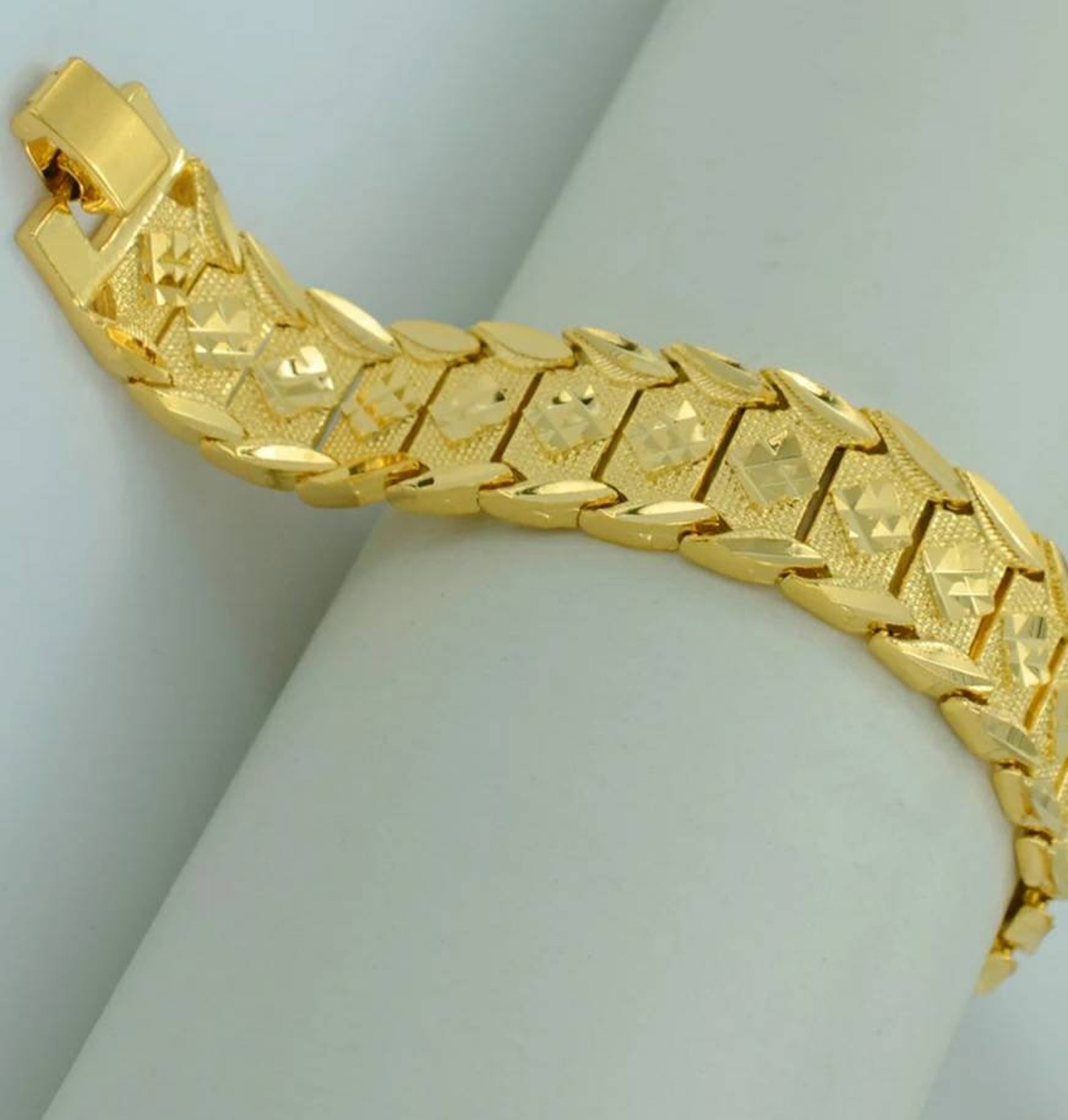 Gold Bracelet Men's Bracelet Gold 24K Gold Plated Etsy