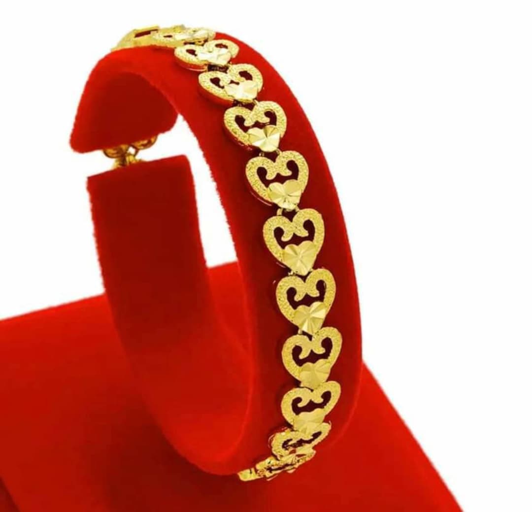 Dubai Gold Bracelet Heart Shape Bracelet Gold Bracelet for Etsy