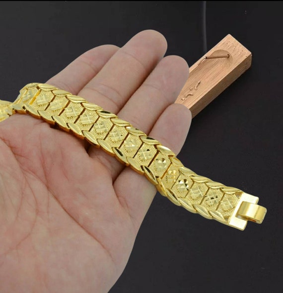 Update 80+ 24k gold plated mens bracelet in.duhocakina