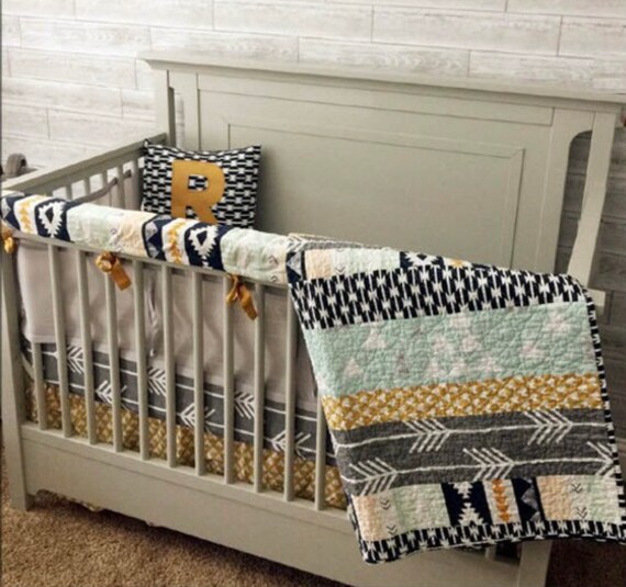 Baby Bedding Set Teepee Gold Aztec Baby 