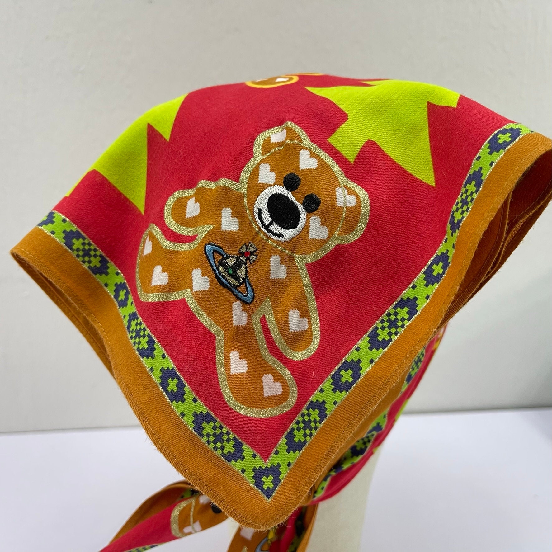 vivienne westwood 限定品 Teddy Bear 大判スカーフ Vintage Vivienne Westwood Handkerchief, Vivienne Westwood