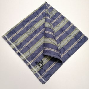 Vintage Burberry Handkerchief, Burberry Bandana Accessories, Burberry Pocket Square, Burberry Scarf, Burberry Neck Scarf